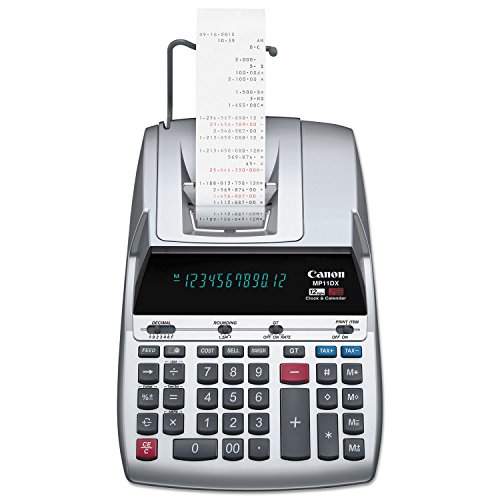 Canonamp;reg; - MP11DX Two-Color Printing Desktop Calculator, 12-Digit Fluorescent, Black/Red - Sold As 1 Each - Durable and Spacious Keyboard Layout is Enhanced by The Sculpted Key Shape.