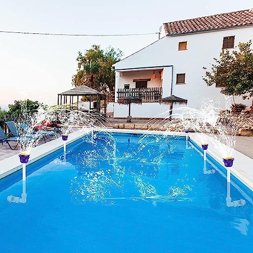 Firulab Blumenpool-Brunnenstrahl | Blumenbecken-Wasserfall-Brunnen | Wasserfall und Strahl, Pool-Wasserfall-Sprühgerät, Schwimmbad-Zubehör, Belüfter für Garten-Sprinkler-Außendekoration – Bild 3