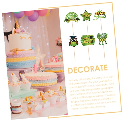 Amosfun Cartão De Formatura Cupcake Cakey Vasos De Flores Decorativos 24 Pçs Cupcake Salada Pickles