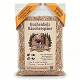 ok4y Räucherspäne Buche – Mittelgrobes Buchenholz Körnung 3–5 mm | 0,5–5 kg wählbar – Smoker Späne für Räucherofen & Kaltrauchgenerator | Räucherzubehör Fisch, Fleisch & Wurst | Deutsche Marke