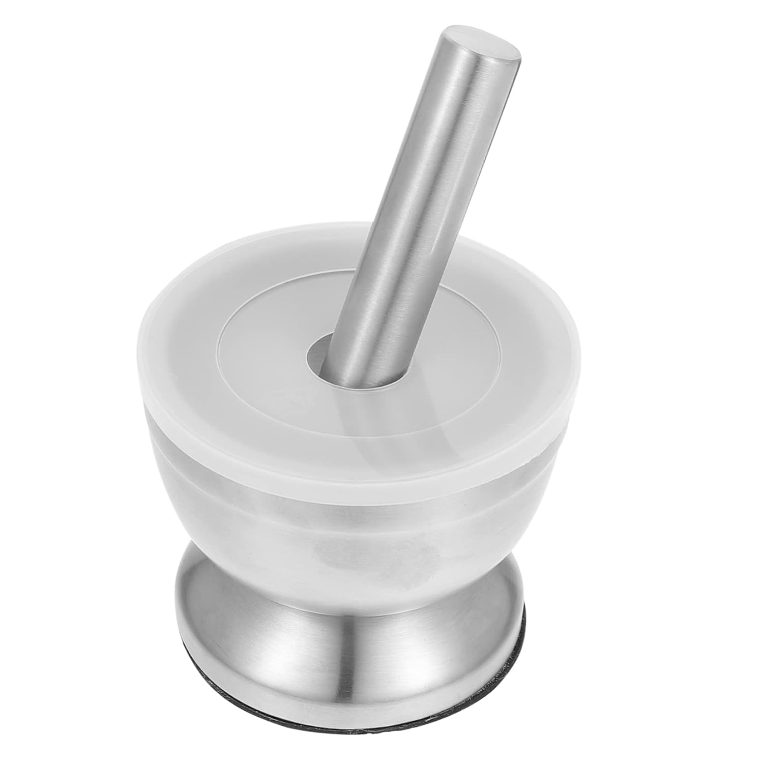 Ciieeo 1set Stainless Steel Garlic Crusher Masher Practical Pestle Muddler for Grinding Garlic Spices More for Giving Effortless Kitchen Tool