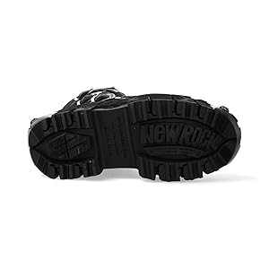 Amazon.com | New Rock Boots WALL1473-S3 Mens Metallic Black