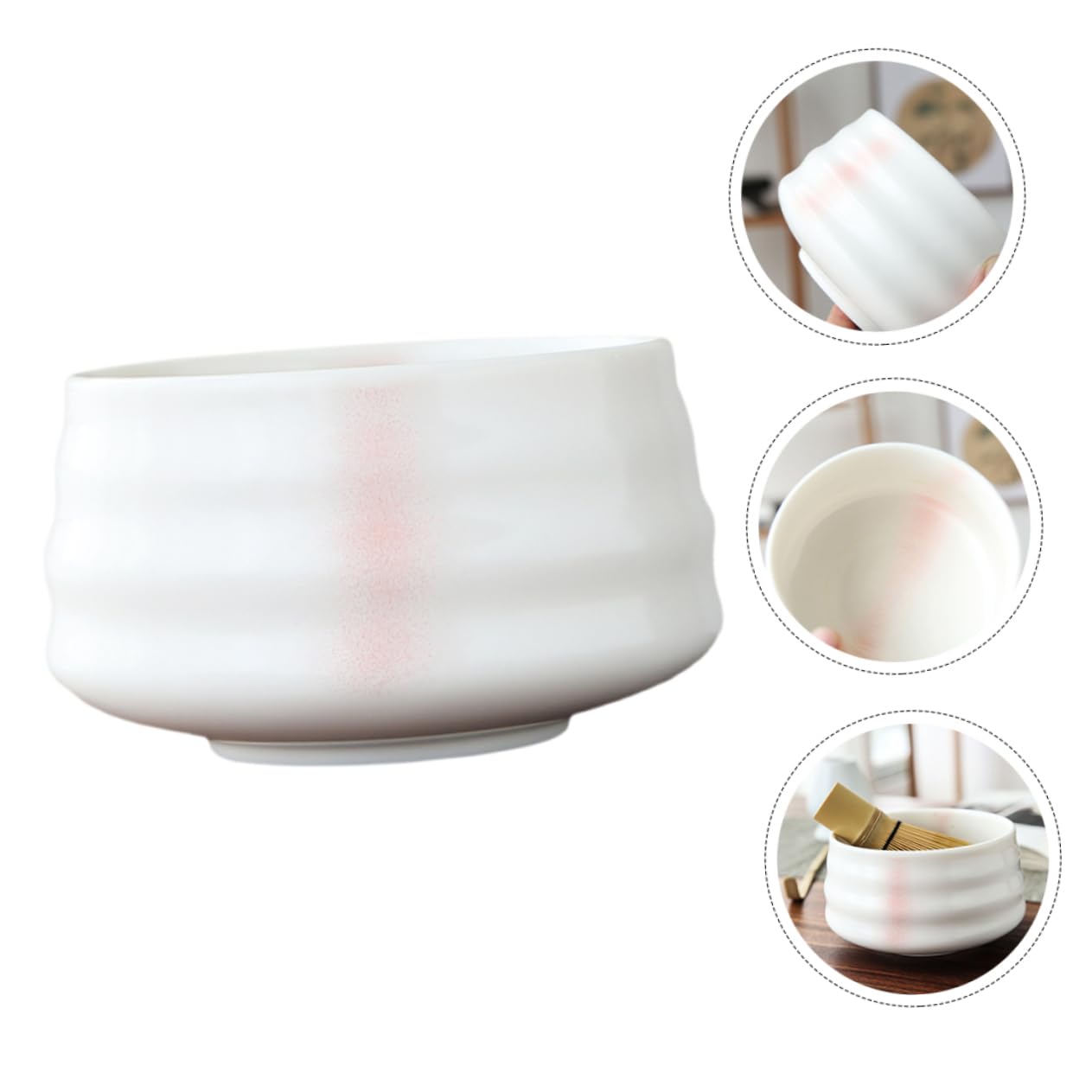 COLLBATH Japanese Matcha Bowl Ceramic Tea Cup Small Tea Ceremony Bowl Compact Design