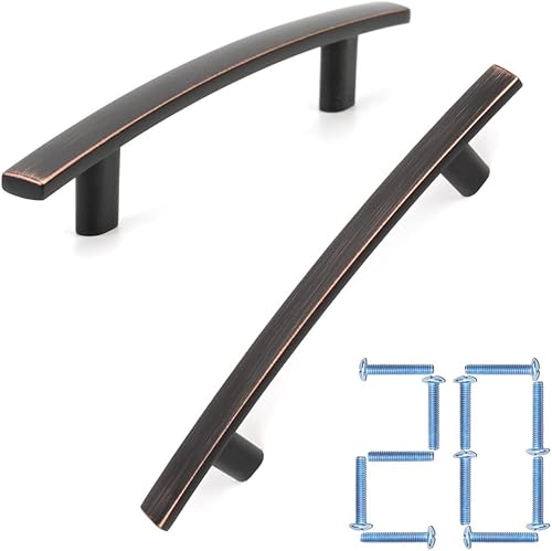 Miniatura 35 de KOOFIZO Paquete de 20 tiradores de bronce aceitado de 3 pulgadas para gabinetes de cocina, manijas de bronce frotado para gabinetes de cocina, Oil