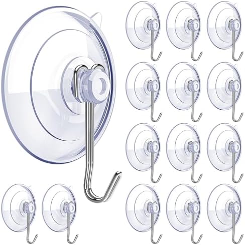 Lot 6 Ventouses PVC Transparent M6 - Diamètre 4.4cm Charge 1-3kg Avec Vis 2.2cm
