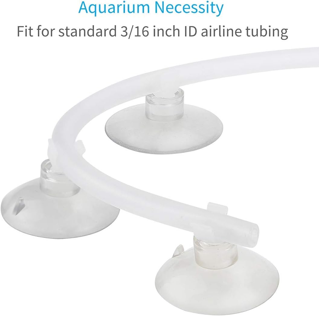 Pawfly Aquarium Air Pump Accessories Set for Fish Tank, 2 Air Stones, 2 Check Valves, 4 Connectors and 6 Suction Cups : Pet Supplies