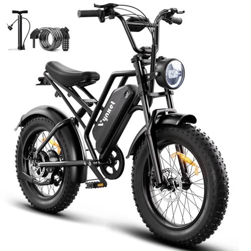 HAPPYRUN Electric Bike for Adults Peak 1500W Motor 48V 18Ah EBike 68+ Miles Long Range All Terrain Dual Suspension E Bike 20 Fat Tire Electric Dirt Bike G50 Black (Black)