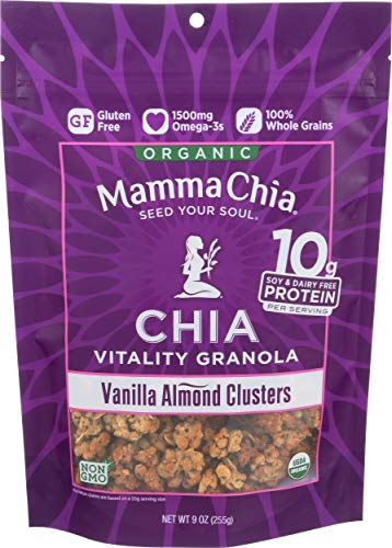 Mamma Chia Granola Clusters, Vanilla Almond, 9 Ounce