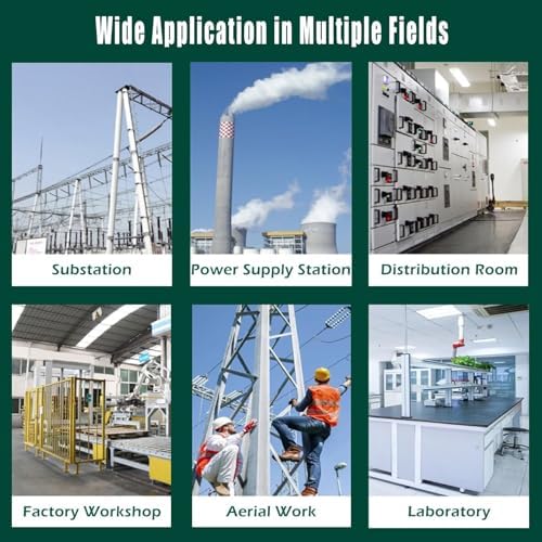 Insulating Rubber Floor Mats 3MM - Electric Shock Protection for Electricians, Substation Distribution Room, Durable Green-Tm, 1x1m (3.3x3.3ft), Safety Equipment