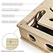 Mmxhn Cat Puzzle Enrichment Box – Wooden Interactive Toy with Scratcher & Nail File for Indoor Cats – Maze Ball Track Teething Sticks Kit