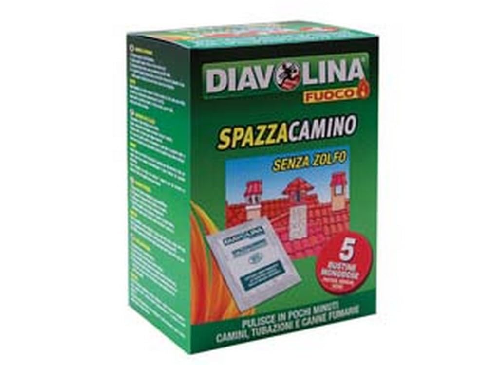 6PZ DIAVOLINA POLVERE SPAZZACAMINO - 5 bustine da gr.50