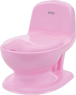 Nuby - My Real Potty - Kinder Töpfchen mit Spülgeräusch - Toilettentrainer für Kinder - mit echtem Sound und Batterien sind im Lieferumfang enthalten - Rosa - 18+ Monate