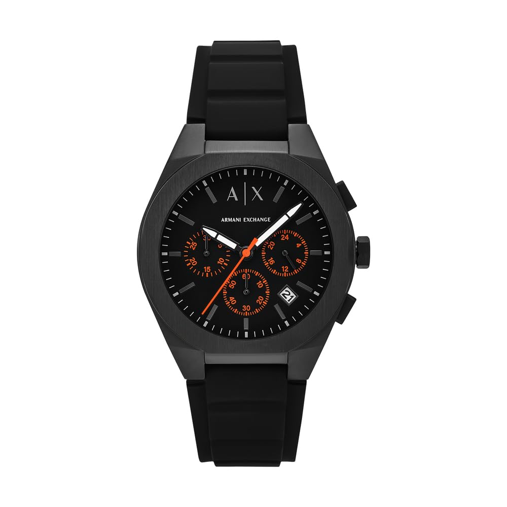 Armani Exchange Herren 42MM Schwarze Edelstahluhr, AX4198