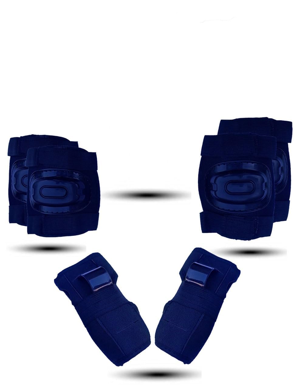 Liffo® Protective Kit Set Safety Kit Guard with Knee, Elbow and Wrist Guards (Set of 6) Suitable to Kids of Age 6-16 Years for Skating, Cycling (Black, Medium (7 Years -10 Years))