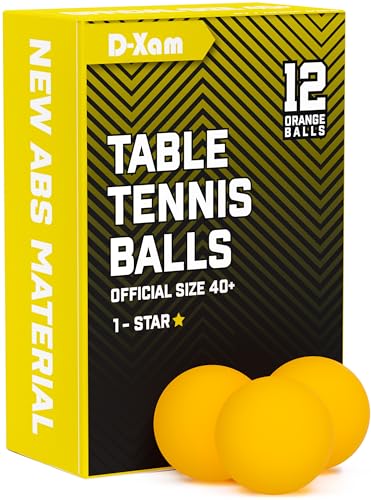Image of D-Xam Ping Pong Balls Orange or White ABS 1 Star 40mm Official Size High Bounce Professional 50, 30 Pack Table Tennis Ball for Training & Practice - Durable High Performance