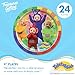 Treasures Gifted Officially Licensed Teletubbies Birthday Party Decorations - Serves 24 Guests - Dinnerware Deluxe Set Teletubbies Party Supplies - Plates, Napkins, Cups & Tablecloth Set
