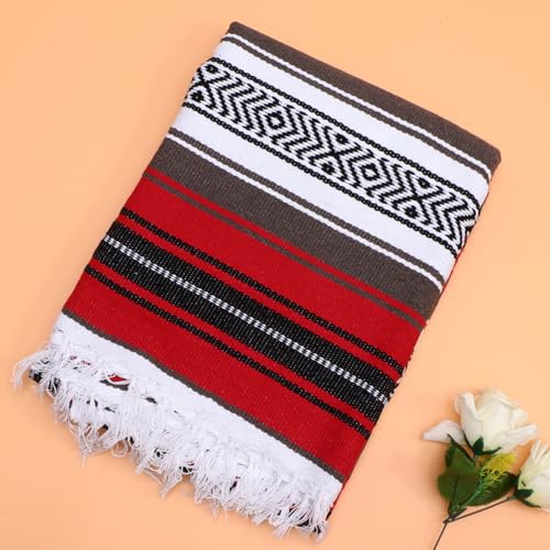 Cape Tissée Douce en Coton et Polyester Style Mexicain - 7
