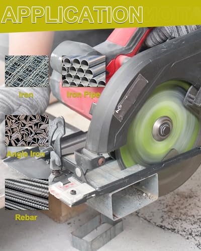 SANLEETEK Kreissägeblatt Metall 184mm - TCT Metallkreissägeblatt 48 Zähne Metalltrennscheibe Bohrung 15,875mm für Stahl Eisen Rostfreier Stahl Eisenmetalle Rohre