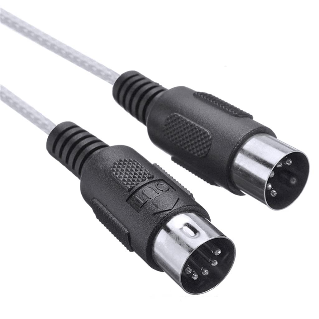 Kabel audio, kabel instrumentalny, kabel MIDI 5-pinowy męski na złącze audio Klawiatura Linia gitarowa 3M/10ft Midi Electric Piano Cables (Kolor: Jak pokazano, Rozmiar: Jeden rozmiar)