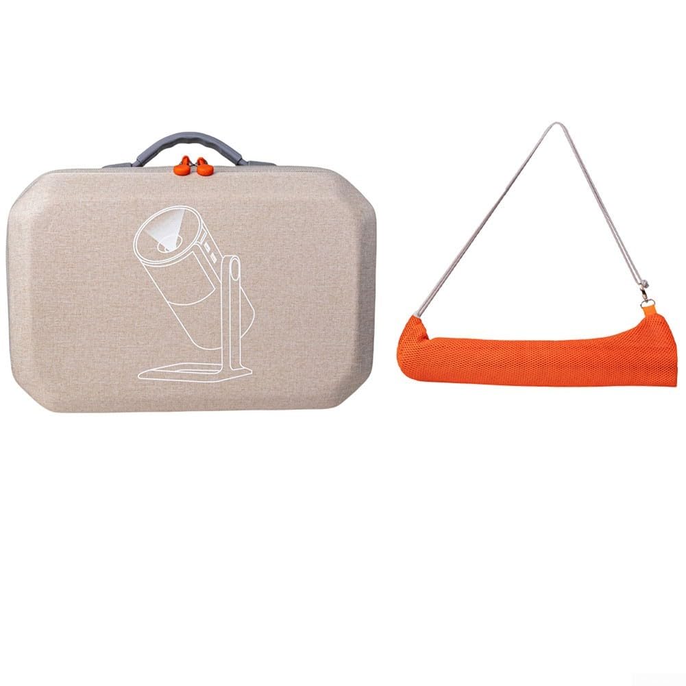 Funda rígida de viaje para XGIMI MoGo 4 2025, bolsa de transporte ligera de EVA con elegante acabado de albaricoque, almacenamiento compacto para cine en casa