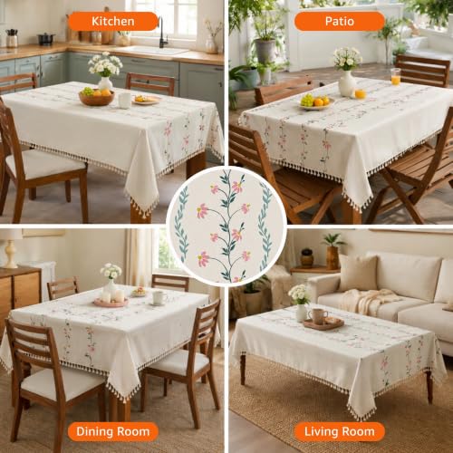 Image of Amazon Basics Tablecloth for Dining Table Cover, Microfiber Fabric Rectangle Tablecloth, 40x60 Inches 4 Seater (Green, 4 Seater)