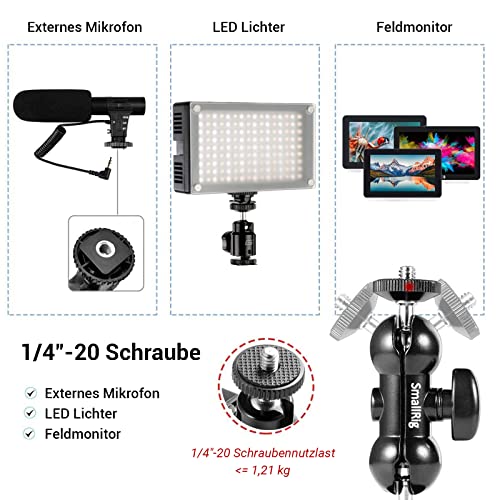 SMALLRIG Mini Magic Arm mit Super Clamp, Super Klammer, Stativ Clamp für DJI Ronin M, Kamerahalterung Klemme mit 360° Kugelkopfarm, Klemm Halterung Halter - 1138 - Image 4