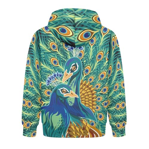 Roaring Dinosaur T-rex Unicorn on Cloud Youth Hoodie Sweatshirt2