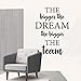 Produktbild Bomdow"Big Dream Big Team" Vinyl Wasserdicht Wandtattoo Dekor Wohnzimmer Schlafzimmer Abnehmbare Wandbilder 57X79 Cm