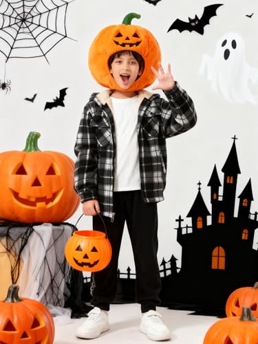 Image of Boys Fleece Jacket with Hood Unisex Child Sherpa Lined Zip Up Warm Coat Hooded Sweatshirt Outerwear