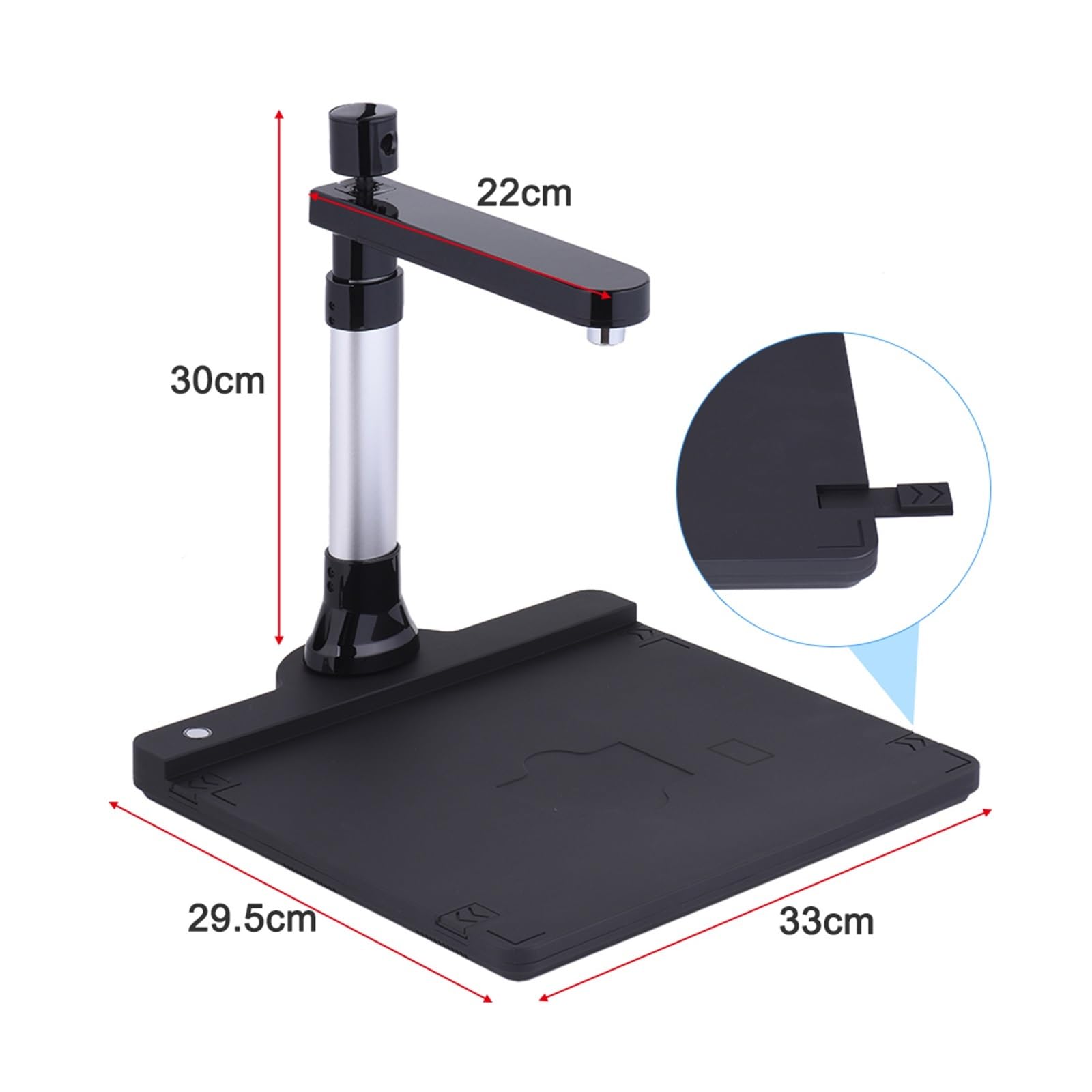 Scanner de livres pour appareils photo de documents Scanner de caméra double objectif 10 mégapixels HD A3 Scanner de documents, Scanner de livre OCR Scanner de documents d'image de livre de bureau Sca