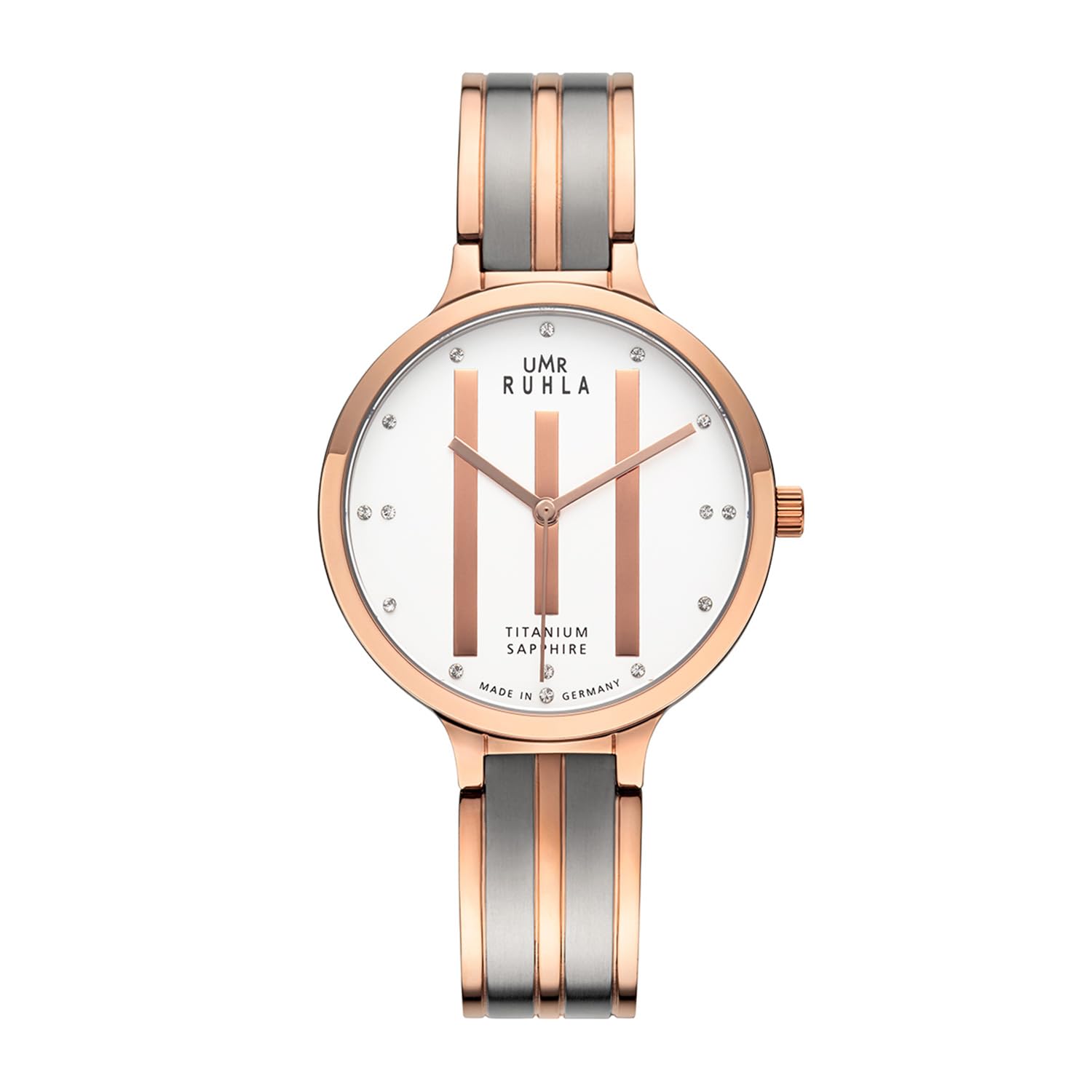 UMR RUHLA Ladies Quartz Titanium Satin Sapphire Crystal Watch 3 Bar Water Resistant - Made in Germany
