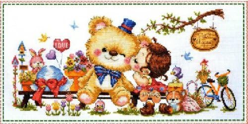 Amazon クロスステッチ刺繍キット Dmc刺繍糸 キッズと可愛いアニマルキャラクター 062 刺しゅうキット 通販