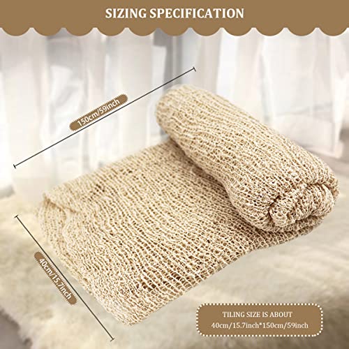 DOERDO Long Ripple Wrap Newborn Baby Stretch Wrap DIY Newborn Photography Baby Photo Props, Beige - Image 2
