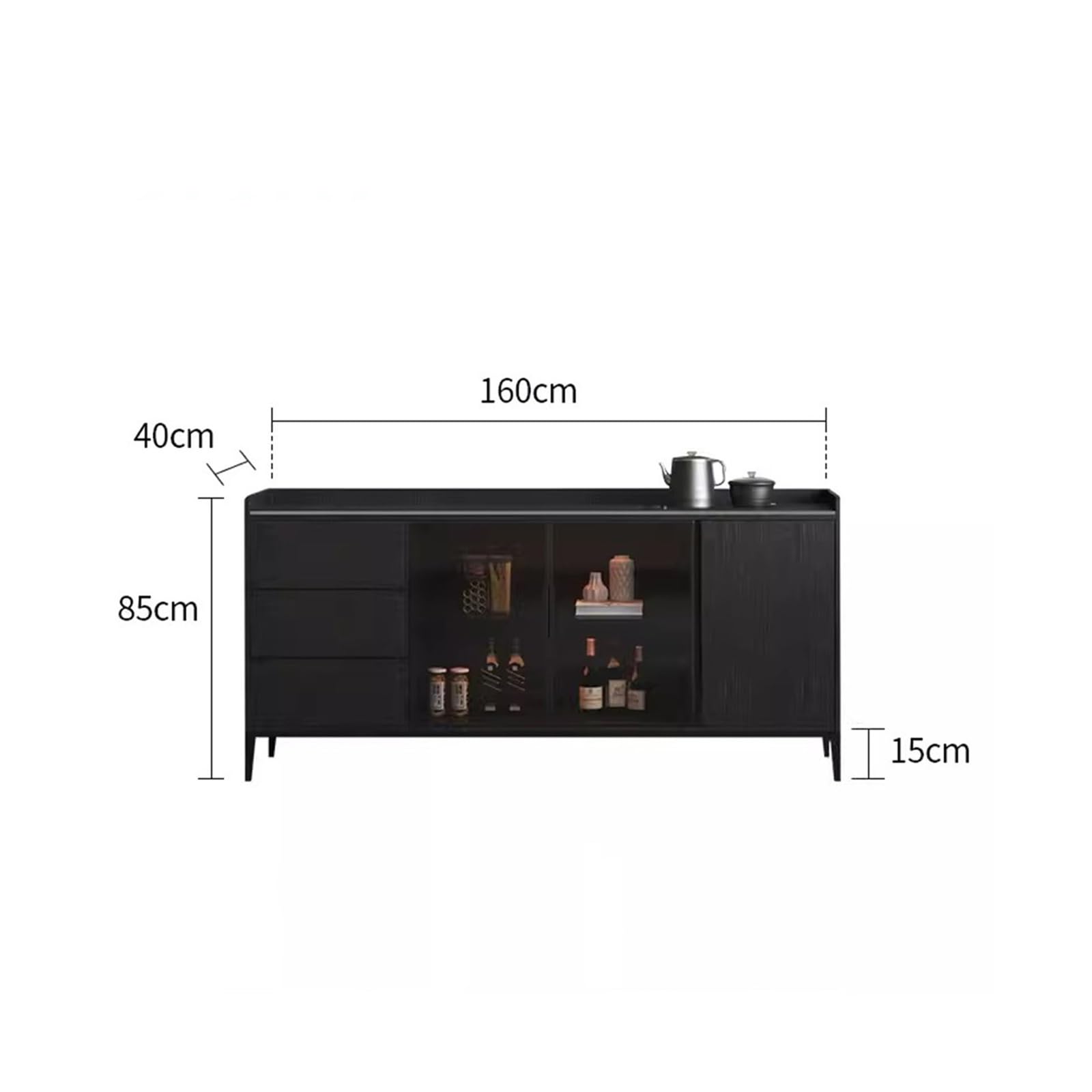 Mobile da buffet Mobiletto for cena, mobiletto ad isola, fronte parete, for soggiorno Ingresso