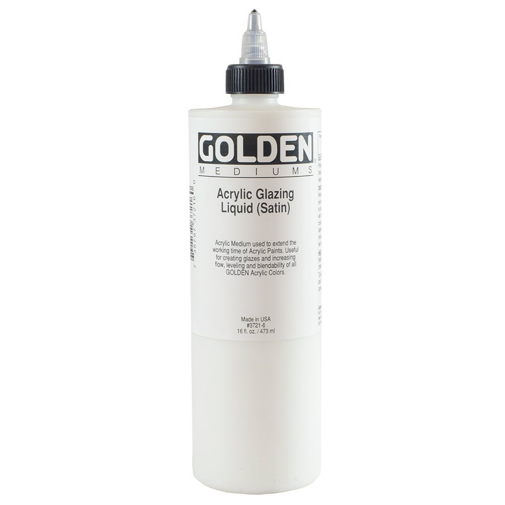 Golden Acryl Med 16 Oz Glaze Liquid Satin