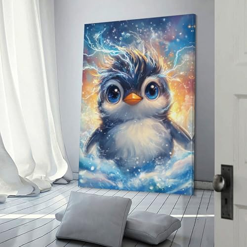 Impression toile pingouin pour décoration murale et ambiance scandinave