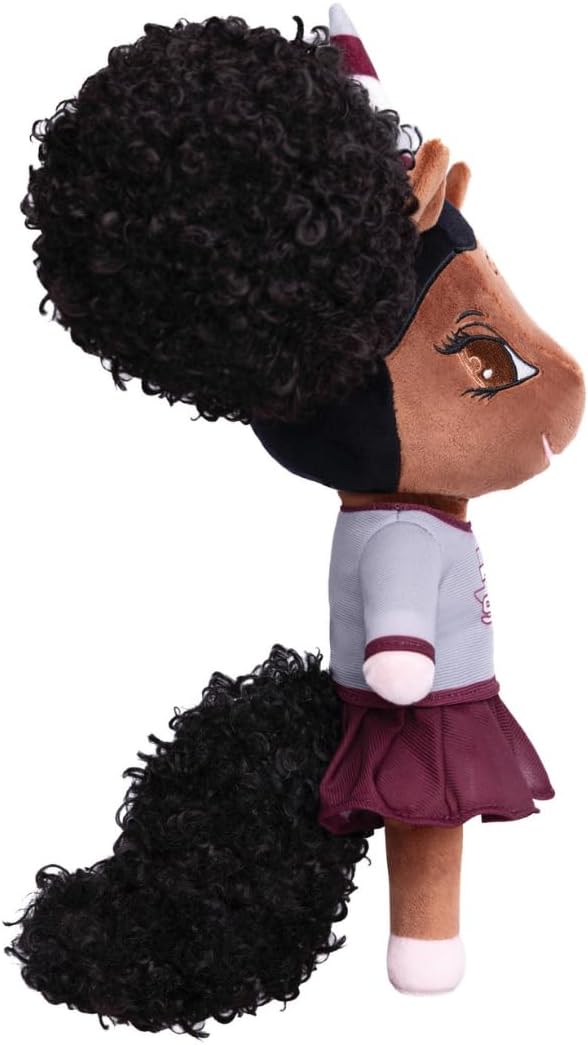 Texas Southern University HBCU Unicorn Doll with Afro Puffs - 14 inch