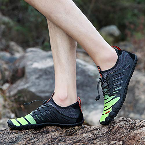 Image of UBFEN Water Shoes for Men Women Quick Dry Swim Aqua Socks | Lightweight Barefoot-style Fit, Rubber Sole, Hiking, Fishing, Kayaking, Beach, Pool, Boating, Diving And Water-to-land Wear