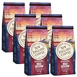 New England Coffee Bold Decision – Bold, Full-bodied Dark Roast Ground Coffee - 10 Ounce Bag (Pack of 6)