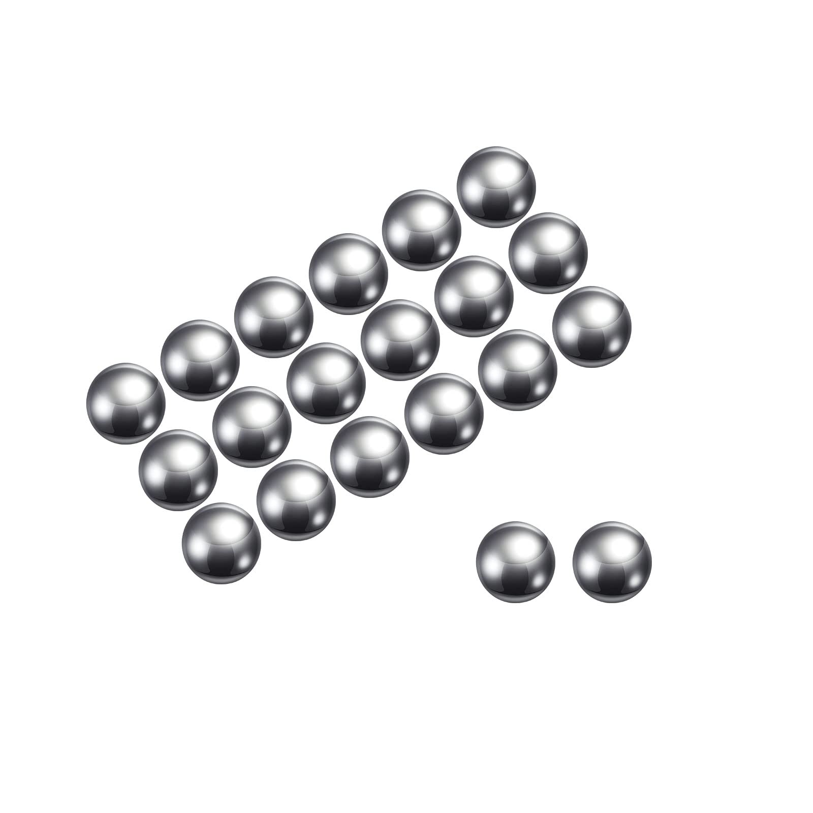 20pz Precisione Sfere - Sfere Acciaio 1/4" 316L Acciaio Inossidabile per Cuscinetti Utilizzare Sfere Metalliche Palline Bici, Solido