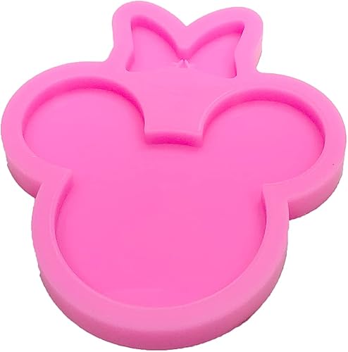 Miniatura 6 de Sombrero de ratón brillante brillante y moldes de silicona con forma de lazo para manualidades, llavero de bricolaje, molde de arcilla polimérica,