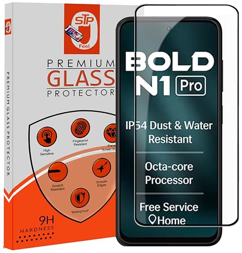 Image of Premium HD+ Tempered Glass Screen Protector Guard Compatible For Lava Bold N1 Pro 5G (6.67 Inch, Pack of 1) | Edge to Edge Coverage With Easy to installation kit for Smartphone