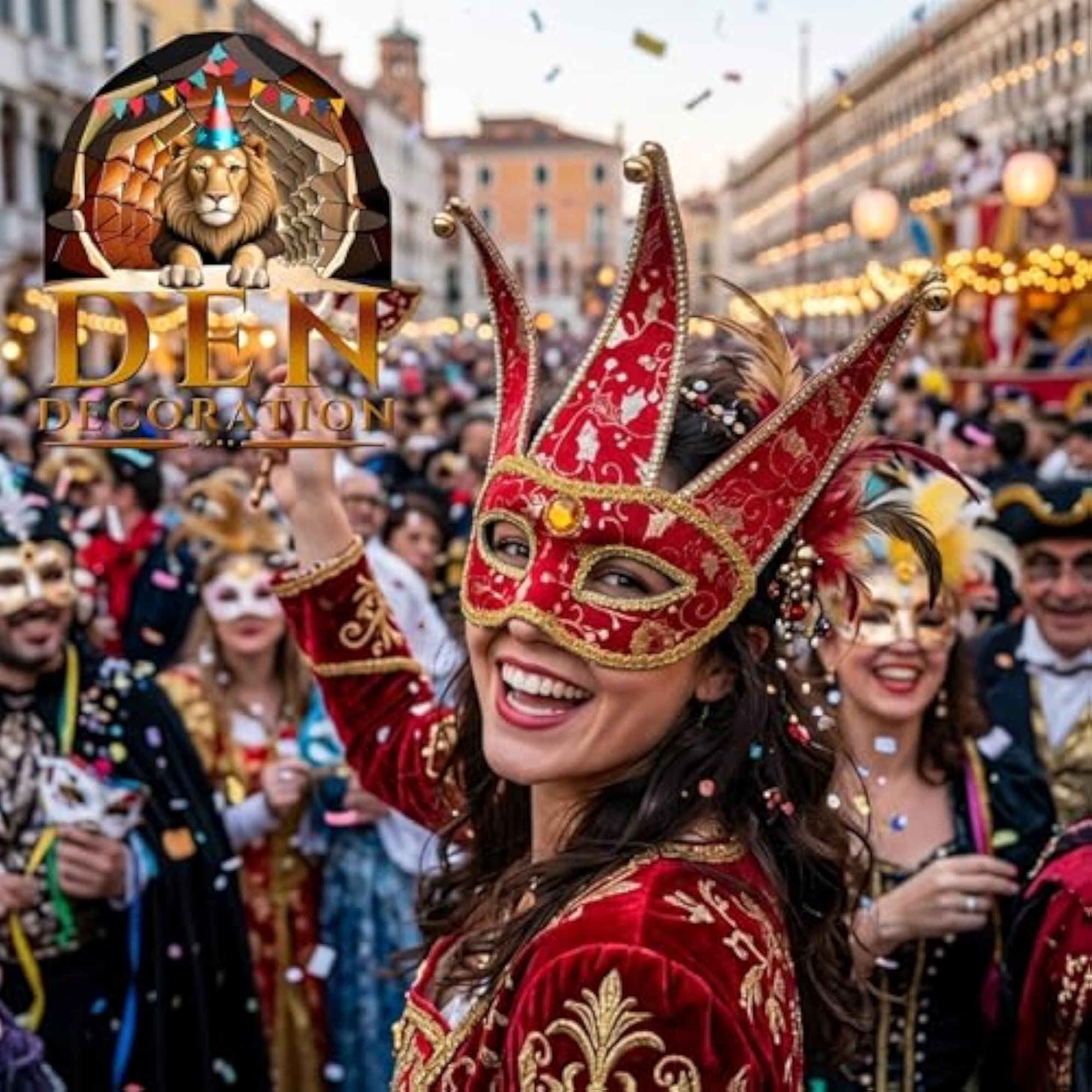 Premium Venetian Zester Half Face Mask for Carnival