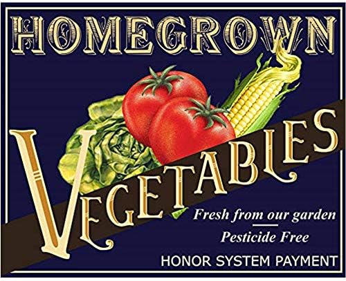 Vegetables Tomato Metal Vintage Retro Tin Sign Suitable for Outdoor Yard Garden & Home Bar Clubs Wall Decoration Signs 12x8inch