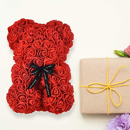 Mother's Day Rose Bear Mothers Day Rose Teddy Bear Mom Gifts Valentines Day Gifts For Her , Mother Day Unique Gifts Mom Birthday Gifts For Women Girlfriend Anniversary Christmas Valentines Gifts (Red) #TOP4