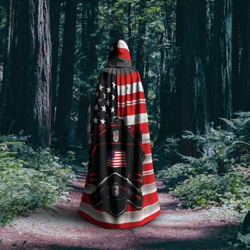 Cape à capuche drapeau américain pour vos festivals et soirées fraîches - 6