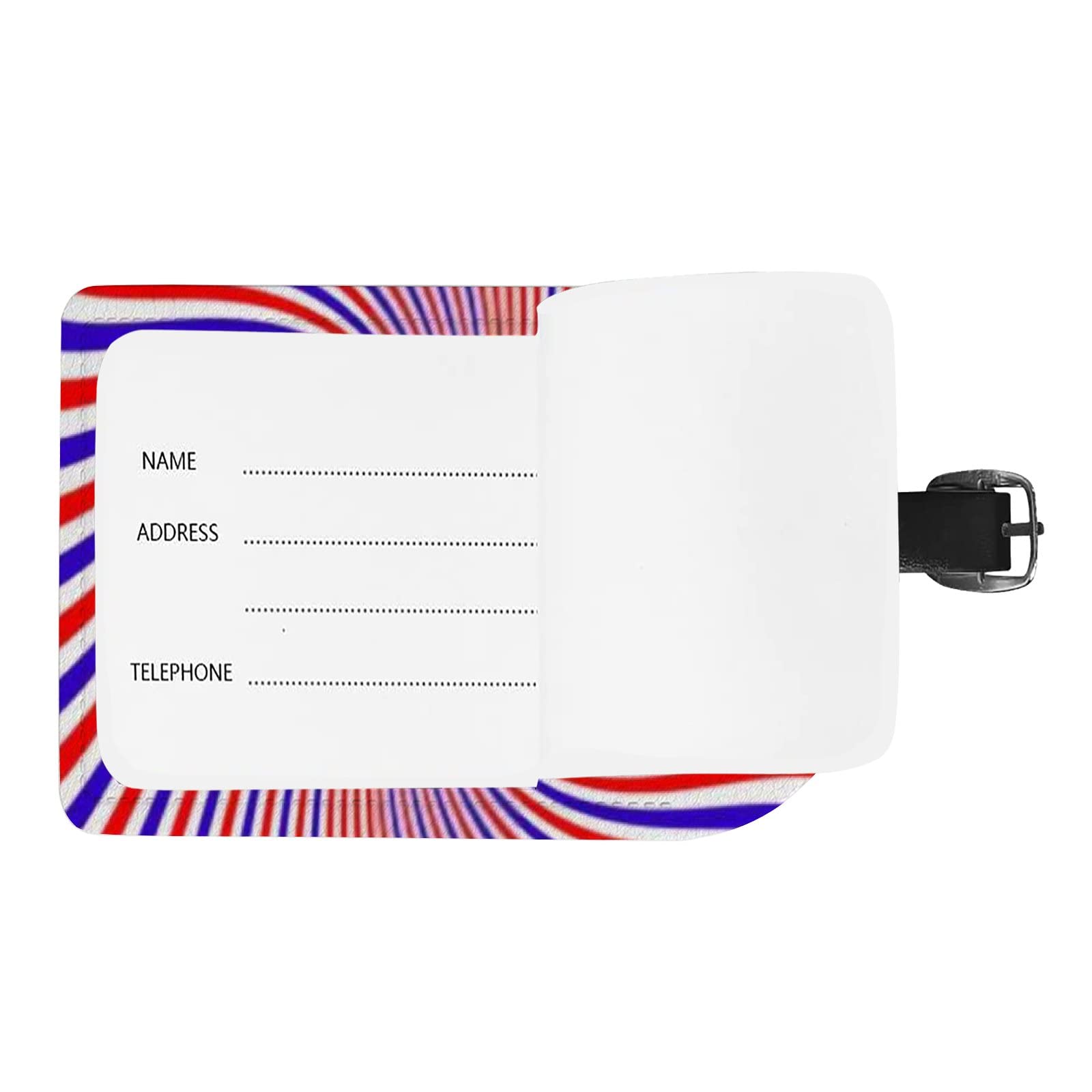 Lot De 1 étiquette D'identification De Bagage Avec Fond Coloré Abstrait Avec Protection De L'intimité, étiquettes De Sac De Voyage En Cuir Synthétique Pour Bagages Et Vacances