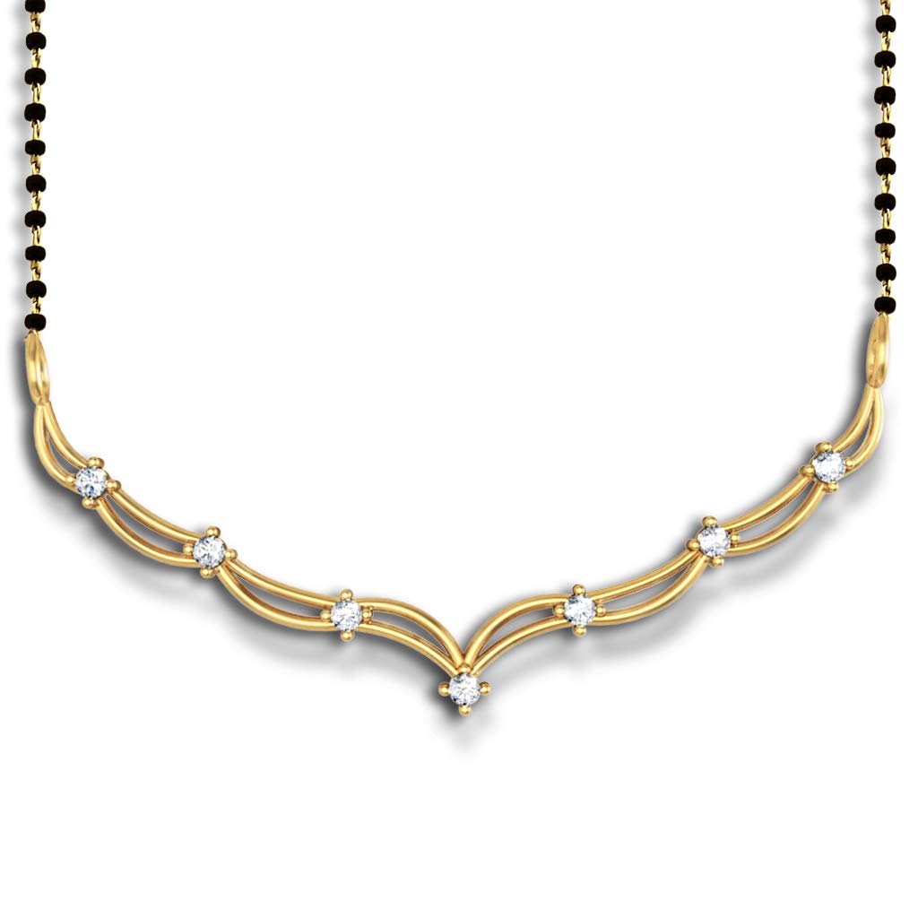 14k/18K Yellow Gold and Diamond Mangalsutra Mangalsutra for Women