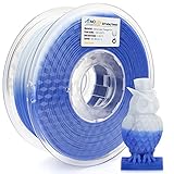 AMOLEN PLA Filament 1.75mm, Color Changing with Temperature, Blue to White, 3D Printer Filament +/- 0.03 mm, 1kg(2.2lb), Includes Sample Temp Color Change Pink to White Filament.