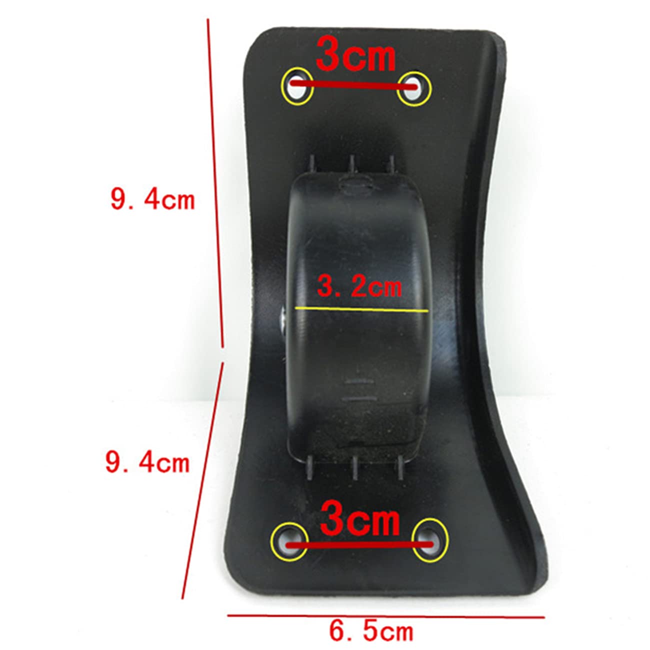 Ruedas Ruedas for Muebles Ruedas giratorias Un par de Ruedas direccionales Ruedas de Equipaje de Repuesto for Maletas Reparación de Estuches de Viaje (DL-D003) (Negro-A) (Color: Negro a)